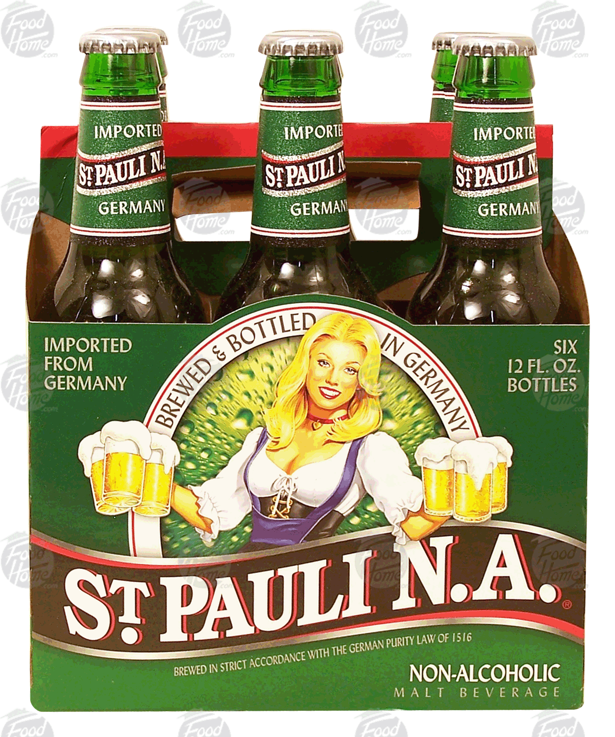 St. Pauli Girl  Brewed & Bottled in Germany Non-Alcoholic Beer, 6 12-ounce glass bottles Full-Size Picture